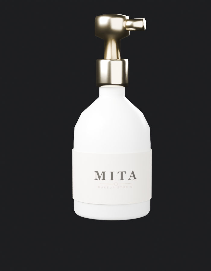 Blender render of the MITA Makeup serum bottle on a plain background